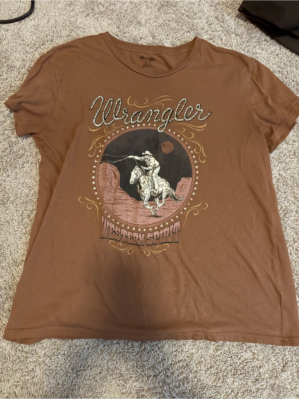 Wrangler Brown Western Spirit Graphic Short-Sleeve Tee